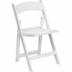 white folding event chair