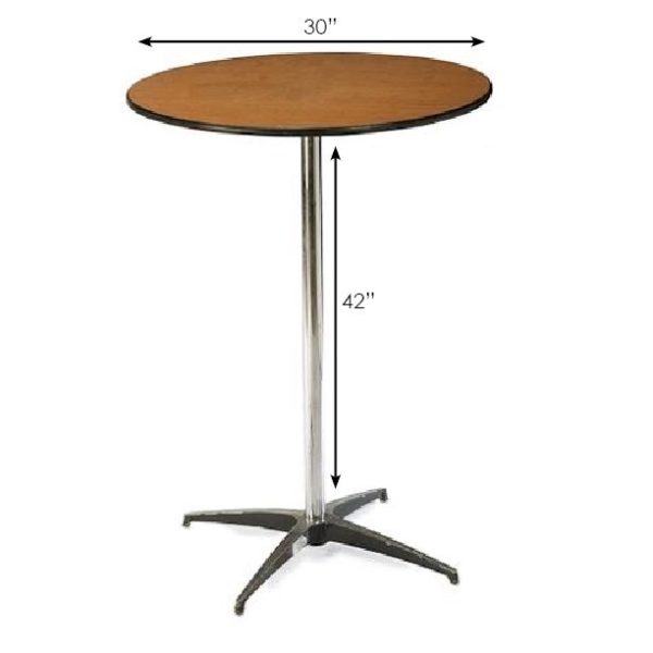 standing height pedestal table